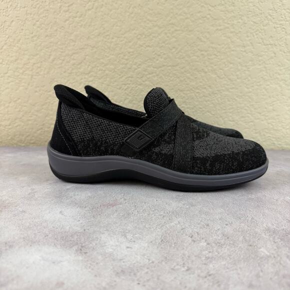Orthofeet Amalya Shoes Women's Size 7B Black Orthopedic Slip On Sneakers Comfort - Picture 4 of 10